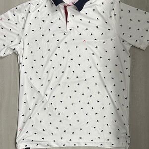 Puma Men's White Star Print Polo Shirt (M)